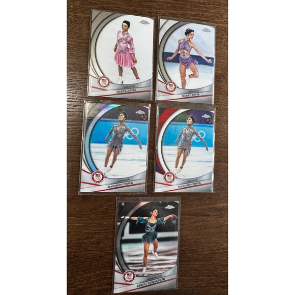 Topps Other - 26 Topps Chrome US Olympic Figure Skating Lot Kristi Yamaguchi M Davis Chock
